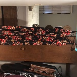 Francesca’s Black/floral print romper